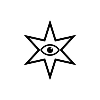 all seeing eye symbol vector illustration