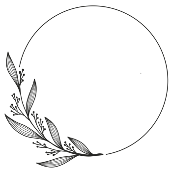 Hand Drawn Leaf Wreath png