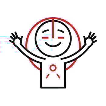 The Joy of Happiness An Image of an Uplifting and Colorful Icon Logo vector