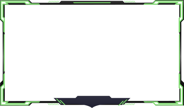 Live streaming screen overlay design. Gaming overlay png for screen panels. Green Live stream overlay png for online gamers. Live gaming overlay with a offline screen and colorful buttons.