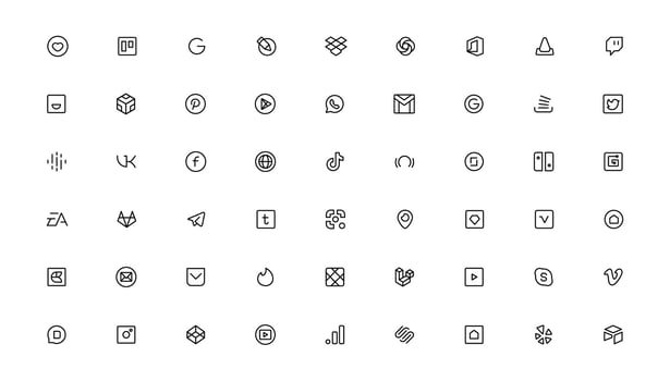 Social Media icon for all types company and advertising agency and graphic design project, Best icons for any design vector