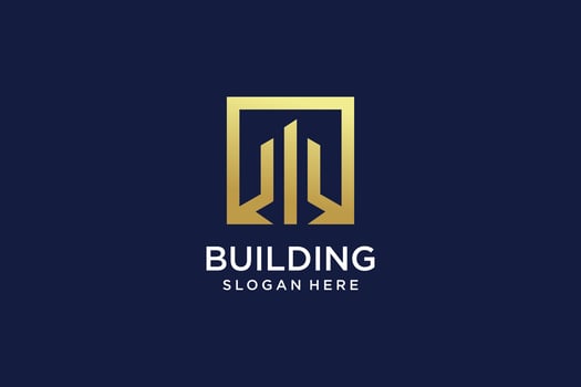 Building logo vector with modern concept design idea