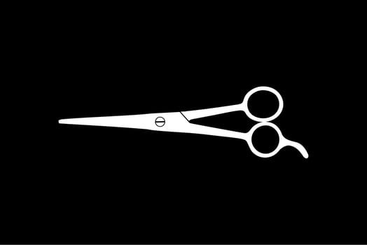 Scissors Silhouette for Pictogram, Art Illustration, Website, Apps, Logo Type or Graphic Design Element. Vector Illustration