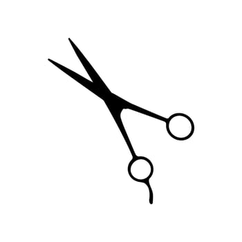 Scissors Silhouette for Pictogram, Art Illustration, Website, Apps, Logo Type or Graphic Design Element. Vector Illustration