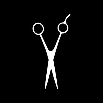 Scissors Silhouette for Pictogram, Art Illustration, Website, Apps, Logo Type or Graphic Design Element. Vector Illustration