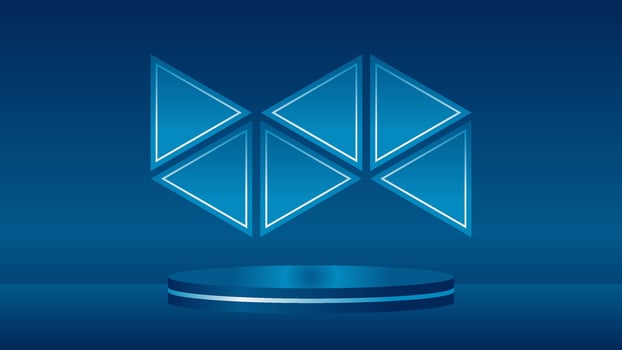podium stage art display background product realistic vector illustration