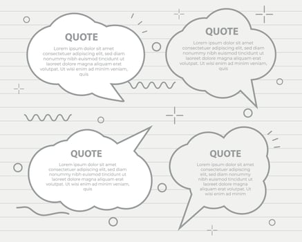 Set of quote bubbles template in a flat design vector