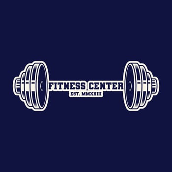 Set of Fitness Logo Retro Style. Good For Fitness Logo, Gym Logo. Dumbbell with chain. Template for sport icon, symbol, logo or other branding. Modern retro illustration. vector
