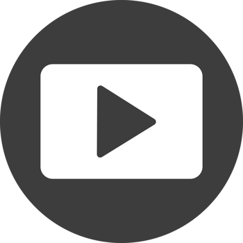 Play folder icon in black circle. png