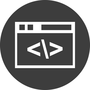 Web page icon in black circle. png