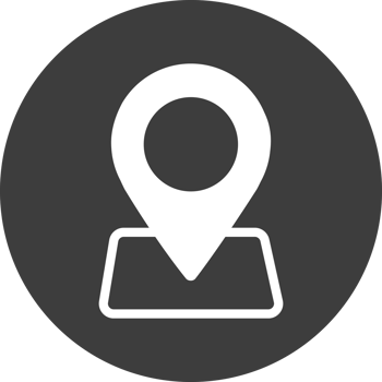 Check in icon in black circle. png