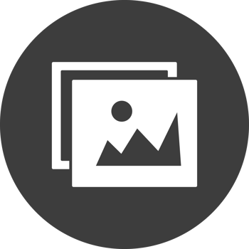 Image icon in black circle. png