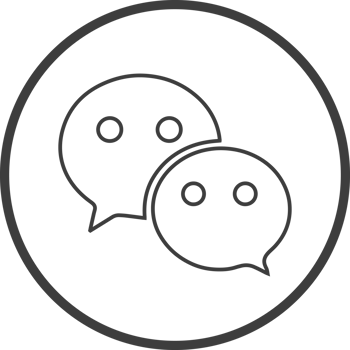 Chat icon in thin line black circle frames. png