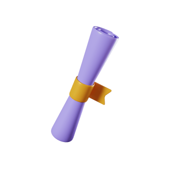 graduation paper roll 3d illustration png