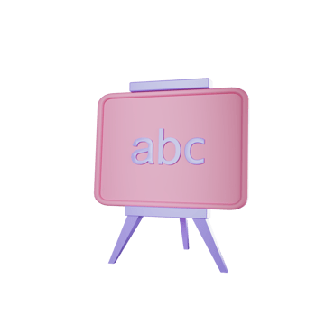 school board for teaching 3d render icon png