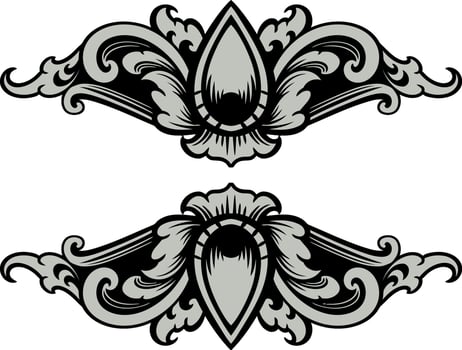 Vintage typographic decorative ornament design elements vector