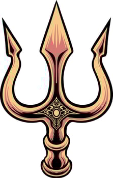 Vector design of trident and poseidon sign