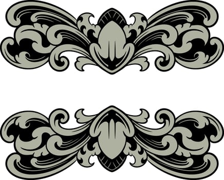 Vintage typographic decorative ornament design elements vector