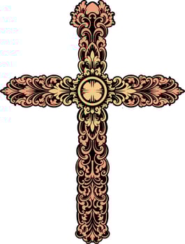 classic style christ cross vector design