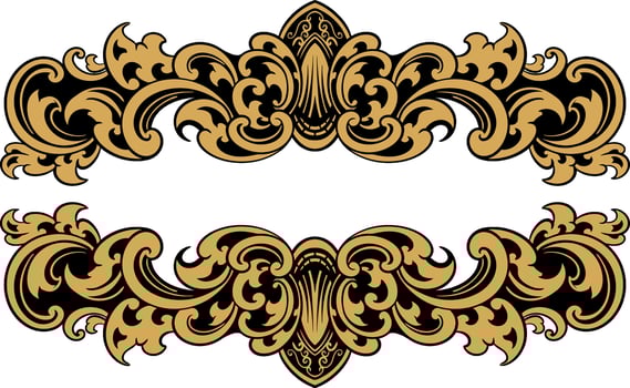 Vintage typographic decorative ornament design elements vector