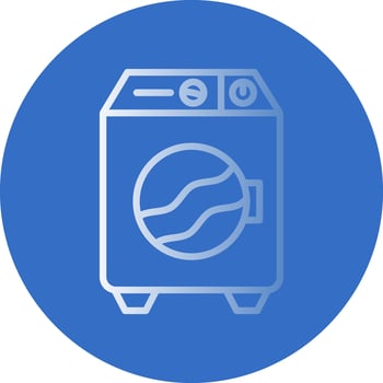 Washing machine Vector Icon Design