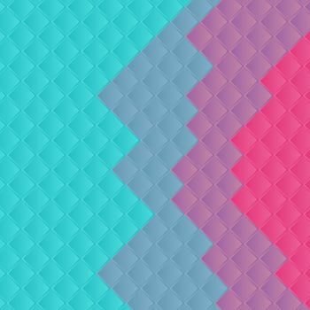 Turquoise and pink abstract minimal squares background vector