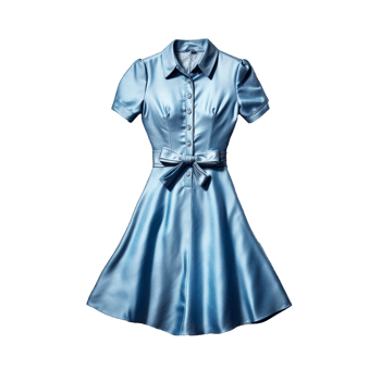 Blue dress isolated on transparent background, created with png