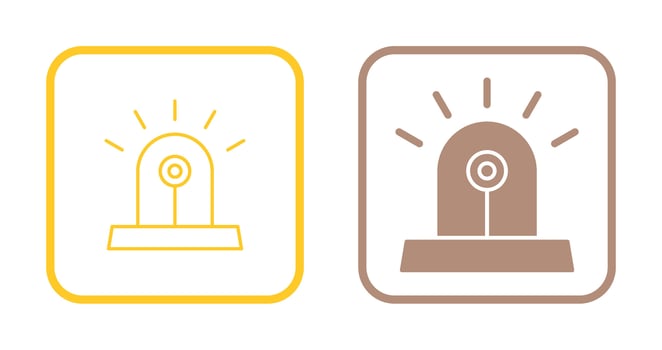 Unique Siren Vector Icon