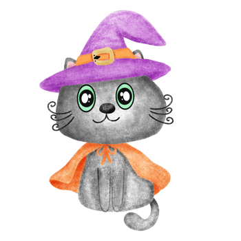 Cute cat cartoon pet.design of Halloween. png