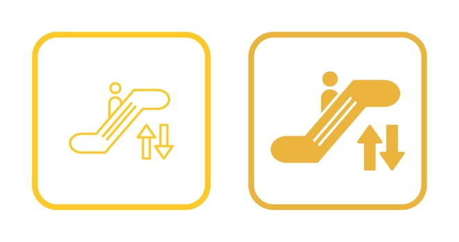 Escalator Vector Icon