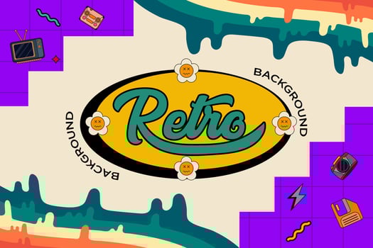 New Retro Liquid Banner Templates Unique Concept Vector Illustration