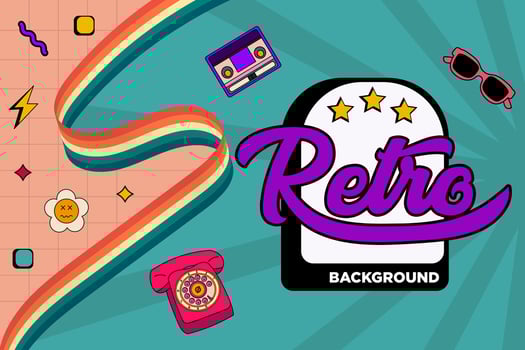 New Retro Templates Simple Concept Vector Illustration