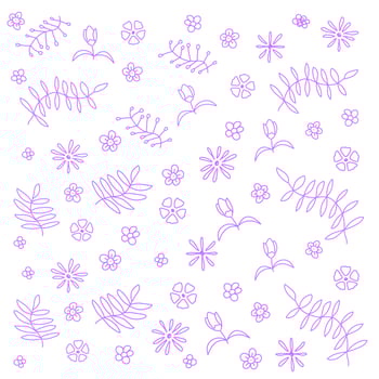 Doodle flower. Flower pattern. flower and leaf pattern. Minimalist set flowers. hand drawn flower. Floral graphic element. Flower hand drawn illustration. vector