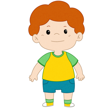Cute Little Boy Cartoon Standing png