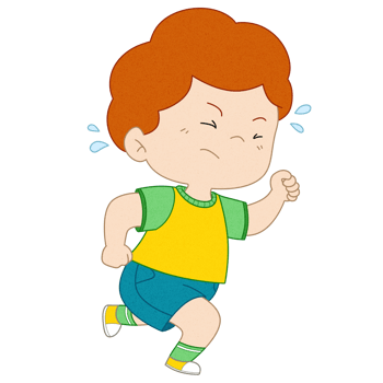 Cute Little Boy Cartoon Running png