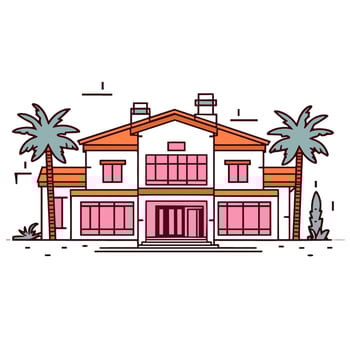 The Luxury of Home An Image of an Elegant and Sophisticated Villa Logo vector