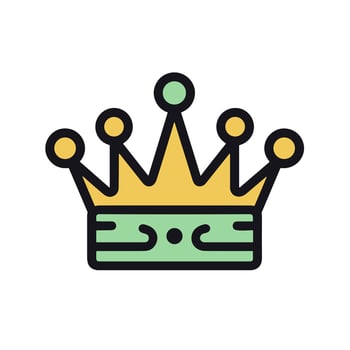 A Symbol of Power An Image of a Majestic and Regal Crown Logo vector
