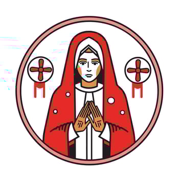The Path of Holiness An Image of an Uplifting and Inspiring Saint Icon vector