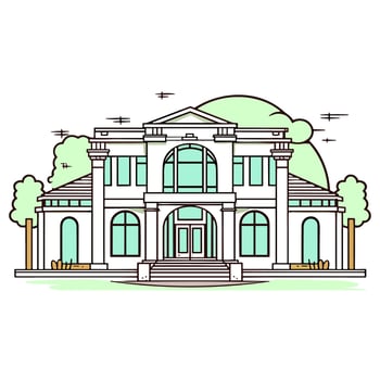 The Luxury of Home An Image of an Elegant and Sophisticated Villa Logo vector