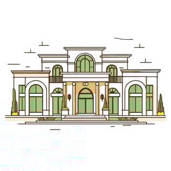 The Luxury of Home An Image of an Elegant and Sophisticated Villa Logo vector