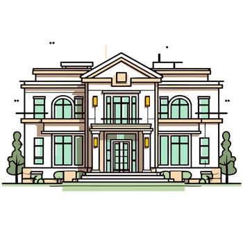 The Luxury of Home An Image of an Elegant and Sophisticated Villa Logo vector