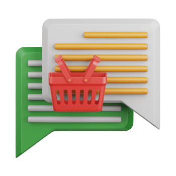 3d rendering chat isolated useful for ecommerce, business, retail, store, online, delivery and marketplace design element png