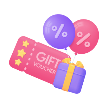 discount voucher Percentage reductions in festive sales promotions. 3D illustration png