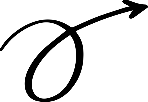 Hand drawn doodle black arrow png