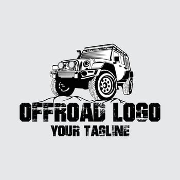 Car off-road 4x4 suv trophy truck Royalty Free Vector Image