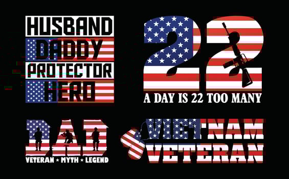 Veteran T shirt Design Bundle, Quotes about Veterans Day, Army  T shirt, Military vintage T shirt design Collection vector
