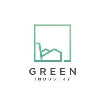 Industrial building logo design with modern creative concept idea vector