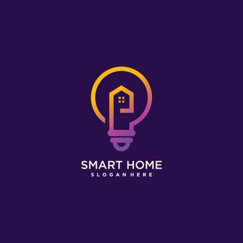Smart home logo design with modern creative concept idea vector