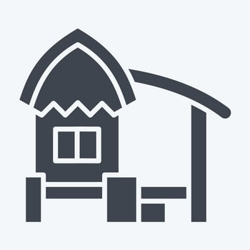 Icon Hut. related to Accommodations symbol. glyph style. simple design editable. simple illustration vector