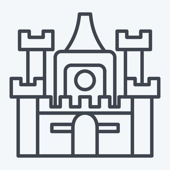 Icon Castle. related to Accommodations symbol. line style. simple design editable. simple illustration vector